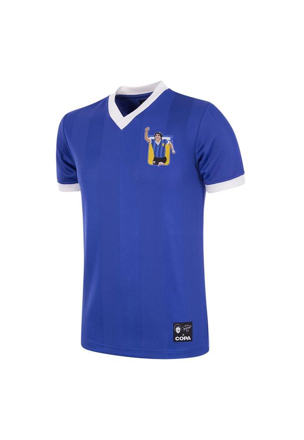 COPA FOOTBALL - Koszulka Retro Piłkarska - Dorosły - Maradona x COPA Argentyna 1986 - Niebieski. Kolor: niebieski. Sport: piłka nożna