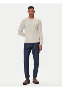 Jack & Jones - Jack&Jones Sweter Blusean 12283486 Beżowy Regular Fit. Kolor: beżowy. Materiał: bawełna #4