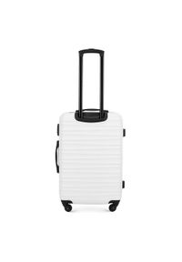 Wittchen - Średnia walizka z ABS-u z żebrowaniem biała. Kolor: biały. Materiał: guma #10