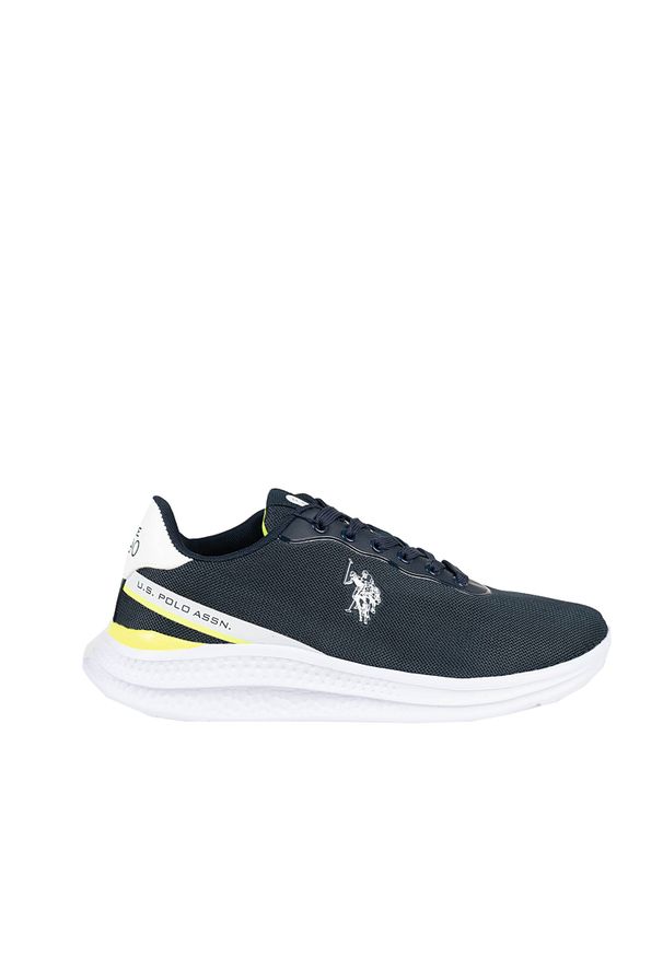 U.S. Polo Assn. Sneakersy "Kaleb002" | Kaleb002 | Mężczyzna | Granatowy. Kolor: niebieski. Materiał: skóra ekologiczna, materiał. Wzór: aplikacja, nadruk