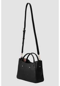 Guess - GUESS Сzarna damska klasyczna torebka SML Girlfriend Satchel. Kolor: czarny. Materiał: skórzane. Styl: klasyczny #4