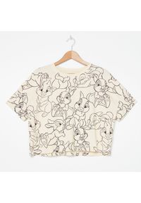House - Krótki t-shirt Bambi - Kremowy. Kolor: kremowy. Długość: krótkie #1