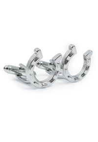 Modini - Srebrne spinki do mankietów - podkowy N145. Kolor: srebrny #1