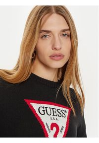 Guess Jeans Sweter W4BR12 Z3HM1 Czarny Regular Fit. Kolor: czarny. Materiał: bawełna #5