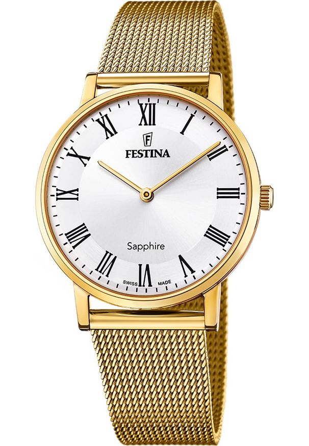 Zegarek Festina Zegarek męski Festina F20022-4 złoty. Kolor: złoty