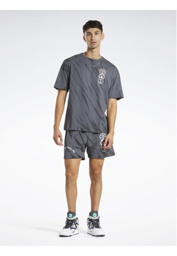 Reebok Szorty sportowe Classics Block Party Shorts HS9179 Szary. Kolor: szary. Materiał: bawełna. Styl: sportowy