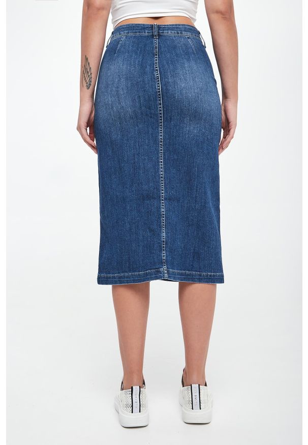 Liu Jo - Spódnica jeansowa midi LIU JO. Materiał: jeans