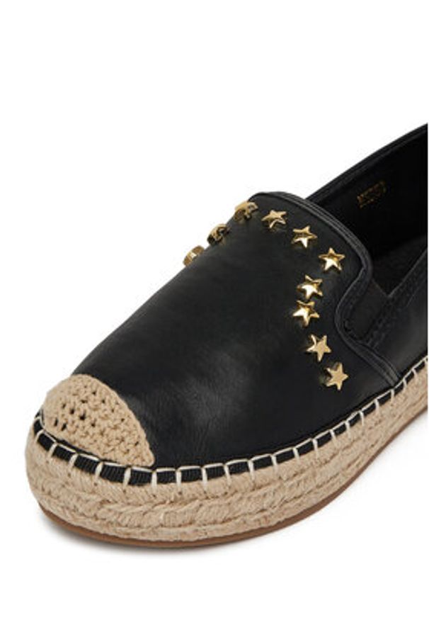 DeeZee Espadryle MSD53 Czarny. Kolor: czarny. Materiał: skóra