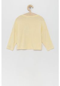 Name it Sweter dziecięcy kolor żółty lekki. Kolor: żółty. Materiał: dzianina