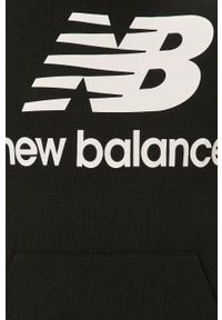 New Balance Bluza MT03558BK męska kolor czarny z kapturem z nadrukiem MT03558BK-001. Okazja: na co dzień. Typ kołnierza: kaptur. Kolor: czarny. Wzór: nadruk. Styl: casual #4