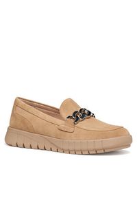 Geox Półbuty D Flextride D659AA 00022 C5000 Beżowy. Kolor: beżowy. Materiał: zamsz, skóra #5