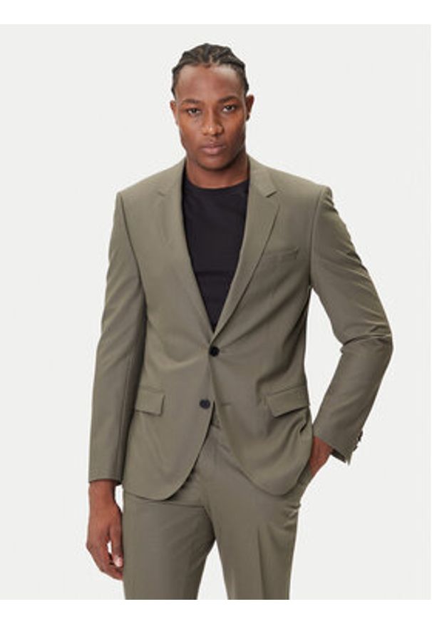 Hugo - HUGO Garnitur Henry/Getlin232X 50530116 Zielony Slim Fit. Kolor: zielony. Materiał: syntetyk