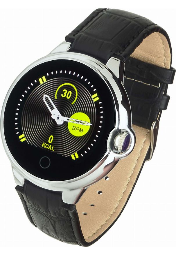 Smartwatch Garett Electronics Karen Czarno-brązowy. Rodzaj zegarka: smartwatch. Kolor: brązowy, wielokolorowy, czarny