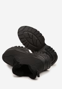 Renee - Czarne Trapery Sneakersy Vices na Platformie z Tłoczeniem Nirrise. Okazja: na co dzień. Kolor: czarny. Materiał: dresówka. Obcas: na platformie. Styl: casual #3