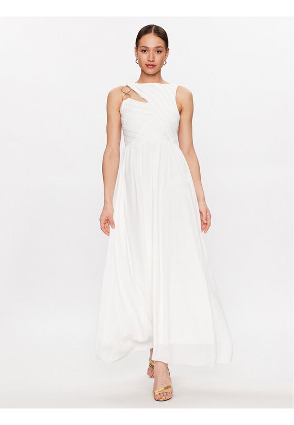 Rinascimento Sukienka wieczorowa CFC0018963002 Biały Regular Fit. Kolor: biały. Materiał: syntetyk. Styl: wizytowy