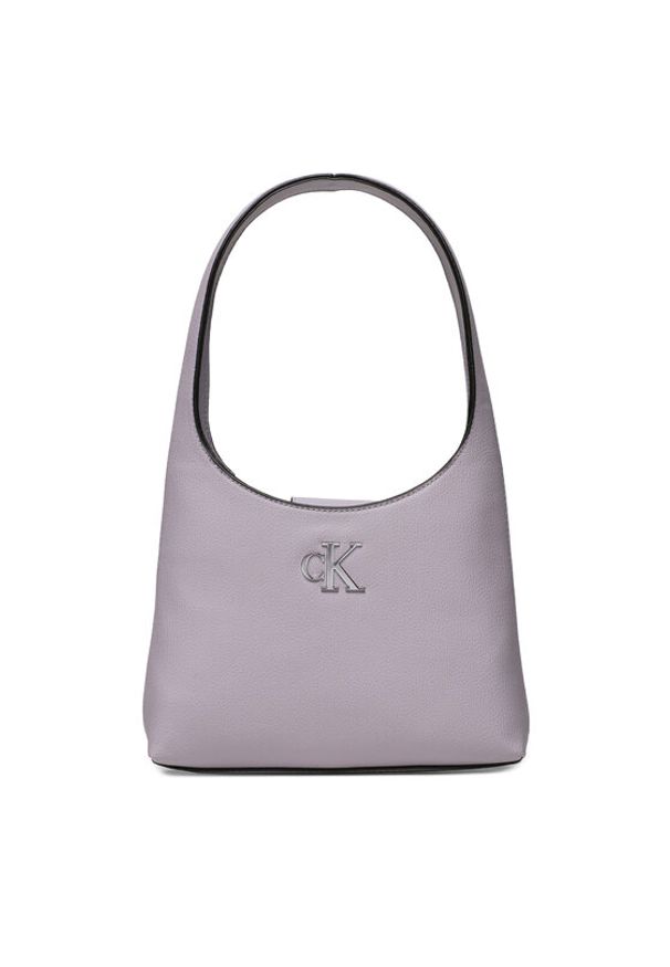 Calvin Klein Jeans Torebka Minimal Monogram Shoulder Bag K60K610843 Fioletowy. Kolor: fioletowy. Materiał: skórzane