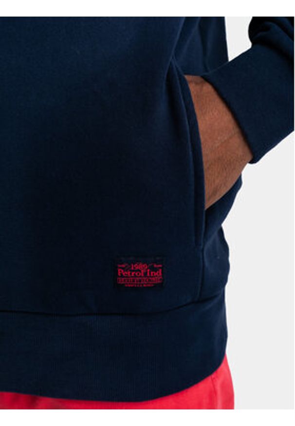 Petrol Industries Bluza M-1040-SWH302 Granatowy Regular Fit. Kolor: niebieski. Materiał: bawełna
