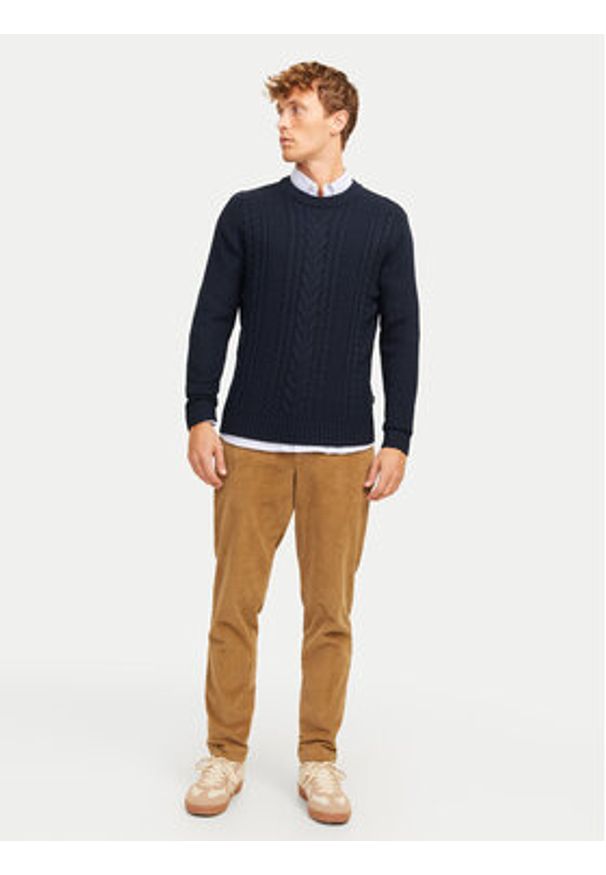 Jack & Jones - Jack&Jones Sweter Craig 12258480 Granatowy Regular Fit. Kolor: niebieski. Materiał: syntetyk