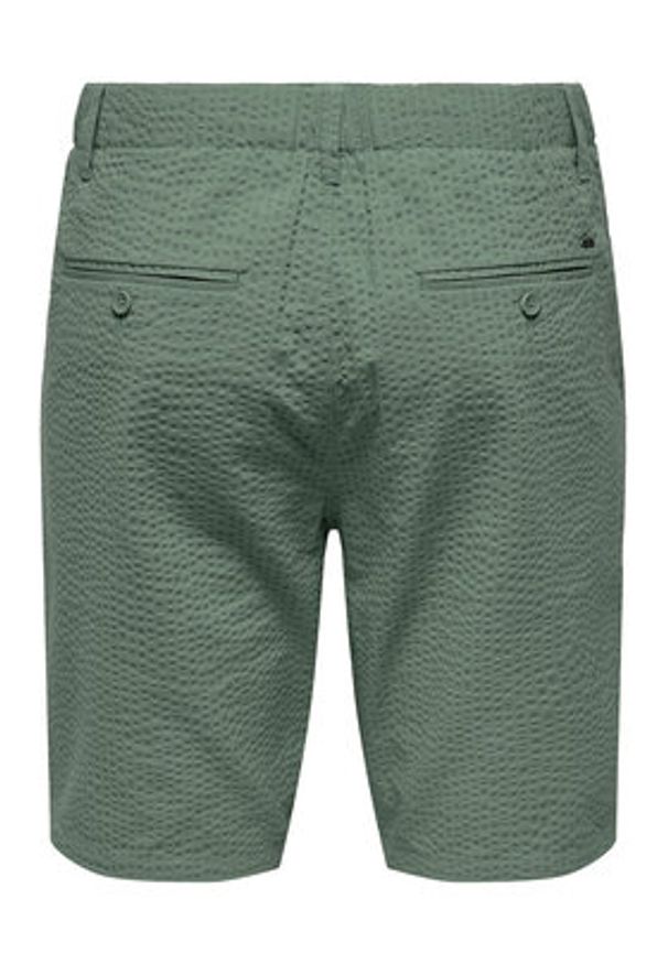Only & Sons Szorty materiałowe Leo 22028301 Zielony Regular Fit. Kolor: zielony. Materiał: bawełna