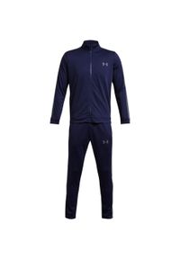 Dres męski Under Armour Rival Knit Track Suit. Kolor: niebieski. Materiał: dresówka. Sport: fitness
