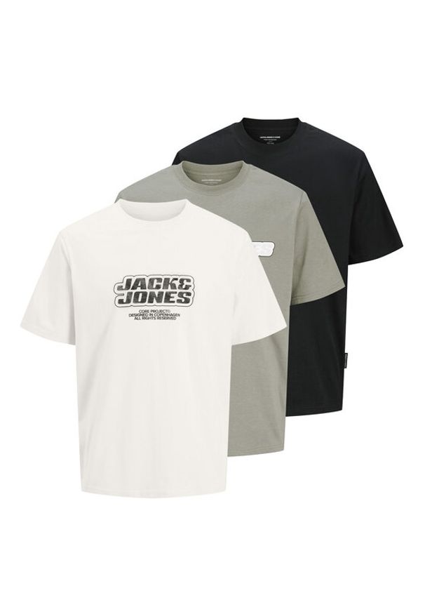 Jack & Jones Komplet t-shirtów 12284772 Kolorowy Regular Fit. Materiał: bawełna. Wzór: kolorowy