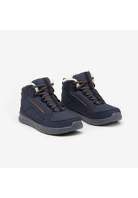 quechua - Buty turystyczne damskie Quechua SH100 Mid wodoodporne. Zapięcie: sznurówki. Kolor: niebieski. Szerokość cholewki: normalna. Sezon: zima. Styl: sportowy