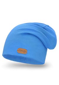 Bawełniana czapka dziecięca PaMaMi - Chabrowy. Kolor: niebieski. Materiał: elastan, bawełna. Sezon: wiosna #1