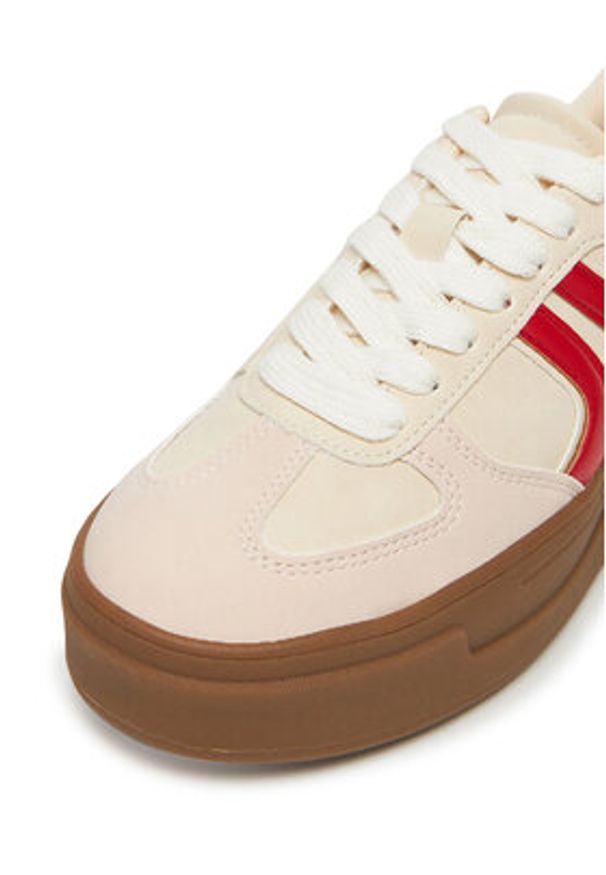 DeeZee Sneakersy AM2518 Beżowy. Kolor: beżowy. Materiał: skóra