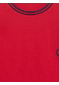 Big-Star - Koszulka męska z kontrastowym wykoŅczeniem czerwona Polias 603. Kolor: czerwony. Materiał: bawełna. Wzór: aplikacja, haft, ze splotem. Styl: elegancki, sportowy, klasyczny #2