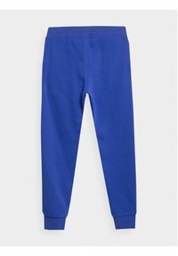 4f - 4F Spodnie dresowe 4FJAW23TTROM411 Niebieski Regular Fit. Kolor: niebieski. Materiał: bawełna