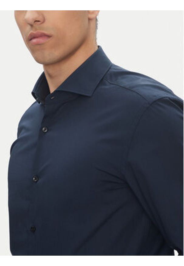 Hugo - HUGO Koszula C-Jason 50293691 Granatowy Slim Fit. Kolor: niebieski. Materiał: bawełna