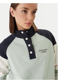 Guess Bluza GUESS x NORTH SAILS W6GQ12 K3481 Zielony Regular Fit. Kolor: zielony. Materiał: bawełna #4