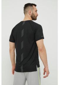 Superdry t-shirt męski kolor czarny z nadrukiem. Kolor: czarny. Długość rękawa: raglanowy rękaw. Długość: długie. Wzór: nadruk