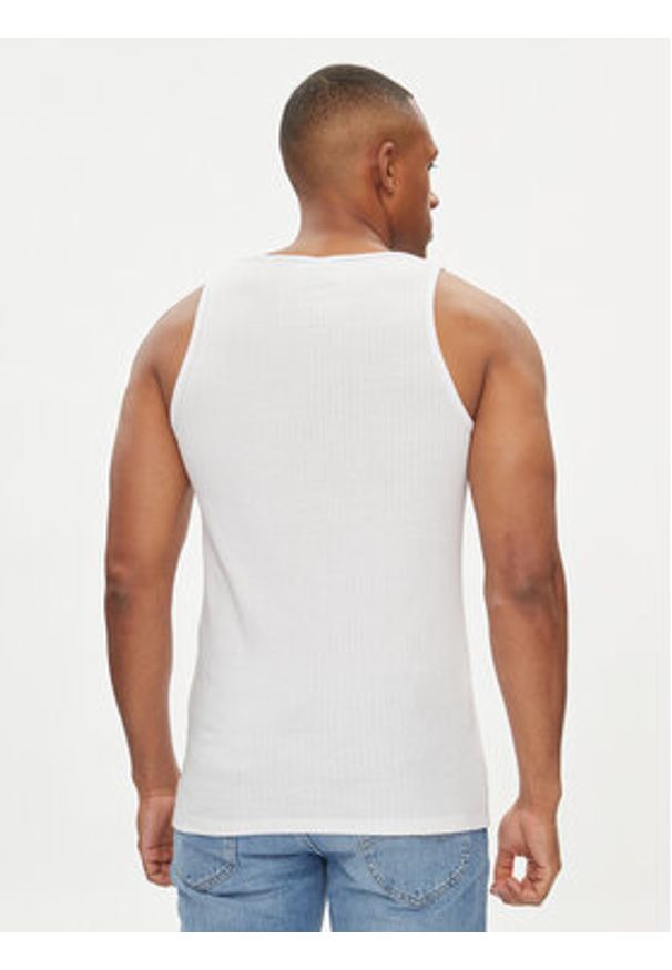 Jack & Jones - Jack&Jones Tank top Havana 12251771 Biały Regular Fit. Kolor: biały. Materiał: bawełna
