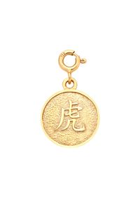 MOKOBELLE - Naszyjnik łańcuch z chińskim zodiakiem - TYGRYS. Materiał: pozłacane. Kolor: złoty #2