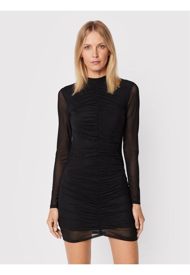 Glamorous Sukienka koktajlowa TM0609 Czarny Slim Fit. Kolor: czarny. Materiał: syntetyk. Styl: wizytowy