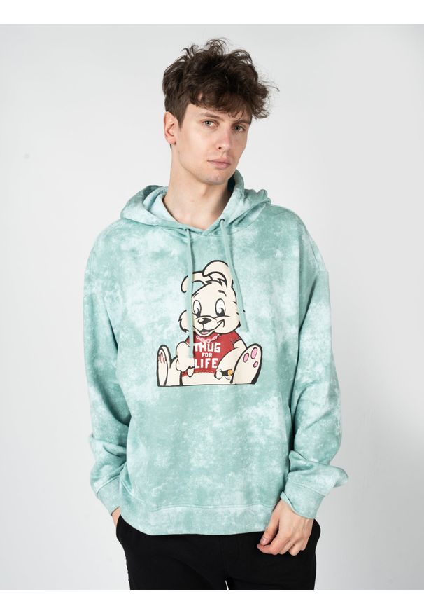 Guess X Brandalised Bluza "Leon Bunny" | M3RQ60KBCE0 | Mężczyzna | Zielony. Okazja: na co dzień. Kolor: zielony. Materiał: bawełna, poliester. Wzór: nadruk. Styl: elegancki, casual