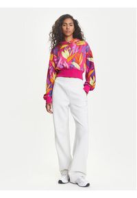 Adidas - adidas Bluza FARM JD6283 Różowy Loose Fit. Kolor: różowy. Materiał: bawełna
