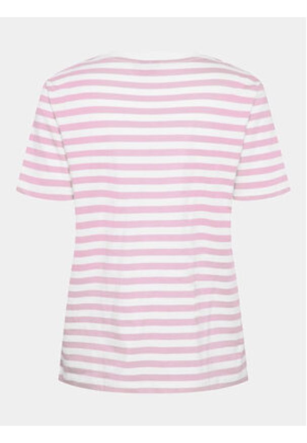 Pieces T-Shirt Ria 17146339 Różowy Regular Fit. Kolor: różowy. Materiał: bawełna