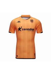 Kappa - Koszulka Wyjazdowa Hull City Pro 2023/24. Kolor: wielokolorowy, szary, pomarańczowy, brązowy. Sport: piłka nożna #1