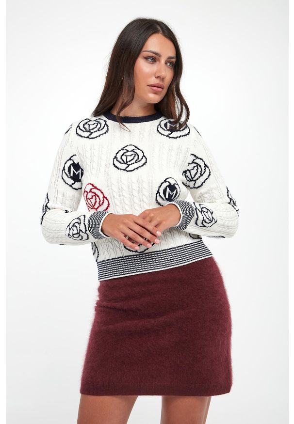 Marella Sport - Sweter damski wełniany Fumato MARELLA SPORT. Materiał: wełna. Styl: sportowy