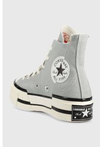 Converse trampki Chuck 70 Plus kolor szary A00741C. Nosek buta: okrągły. Zapięcie: sznurówki. Kolor: szary. Materiał: guma. Obcas: na platformie. Styl: klasyczny #4