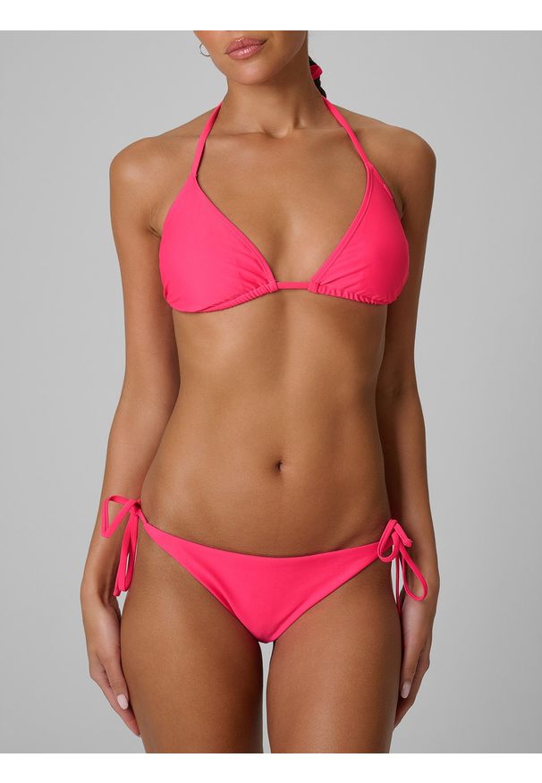 4f - 4F Dół od bikini damski - różowy M. Kolor: różowy. Materiał: materiał