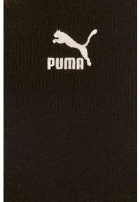 Puma Bluza bawełniana damska kolor czarny z kapturem gładka. Typ kołnierza: kaptur. Kolor: czarny. Materiał: bawełna. Wzór: gładki #4