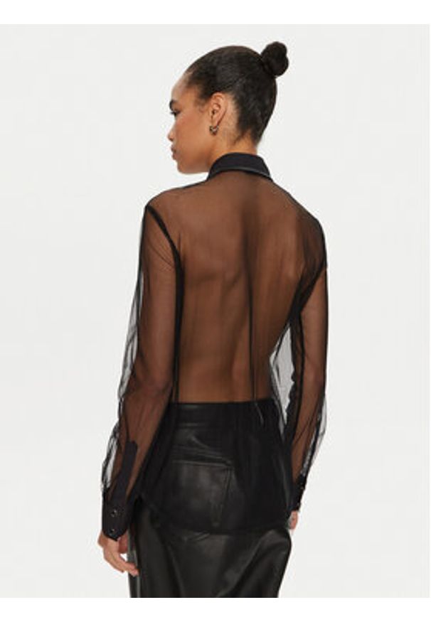 Pinko - PINKO Koszula 103474 A1UW Czarny Regular Fit. Kolor: czarny. Materiał: syntetyk