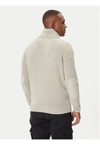Aeronautica Militare Sweter 252MA1574UL00539 Beżowy Regular Fit. Kolor: beżowy. Materiał: bawełna #3
