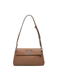 Calvin Klein Torebka Ck Push Shoulder Bag K60K612143 Brązowy. Kolor: brązowy. Materiał: skórzane