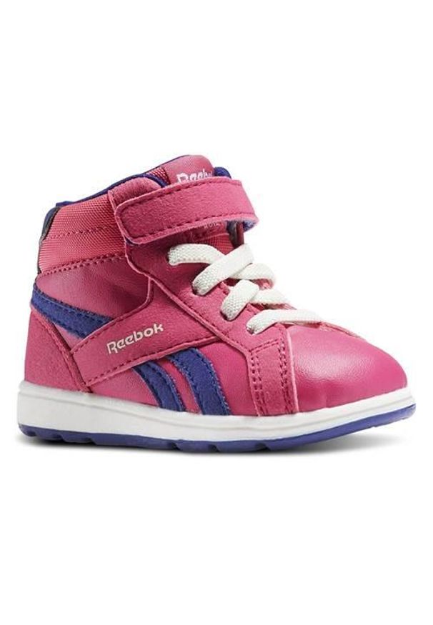 Buty do chodzenia niemowlęce Reebok Royal Comp 2 Rosepurplechalk. Wysokość cholewki: za kostkę. Kolor: różowy. Materiał: tkanina, materiał, syntetyk. Szerokość cholewki: normalna. Model: Reebok Royal. Sport: turystyka piesza