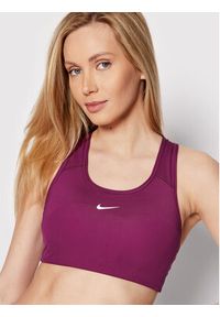 Nike Biustonosz sportowy Swoosh BV3636 Fioletowy. Kolor: fioletowy. Materiał: syntetyk #2