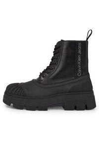 Calvin Klein Jeans Trzewiki Chunky Combat Lace Up Boot YM0YM00814 Czarny. Kolor: czarny